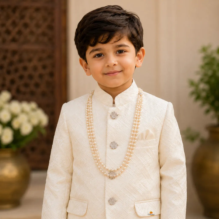 Cream Jodhpuri Suit for Boys