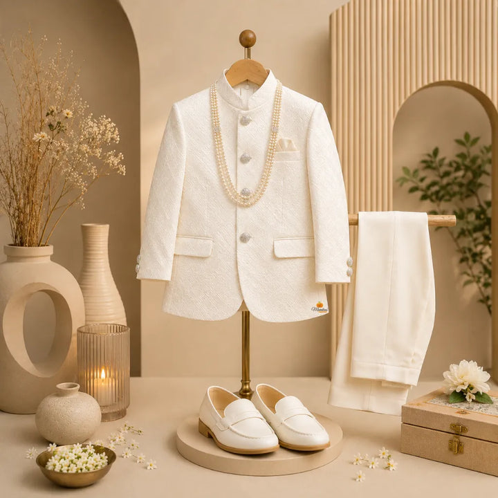 Cream Jodhpuri Suit for Boys