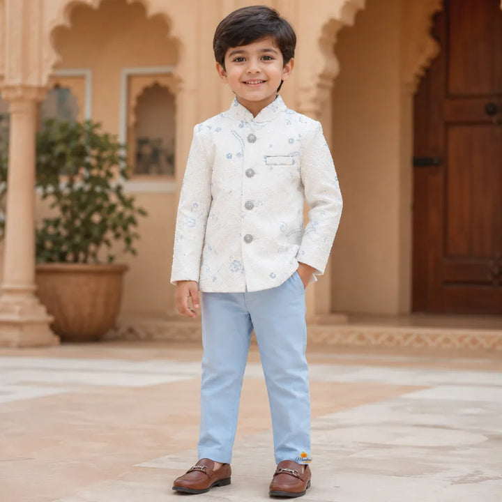 Cream Jodhpuri Suit for Boys