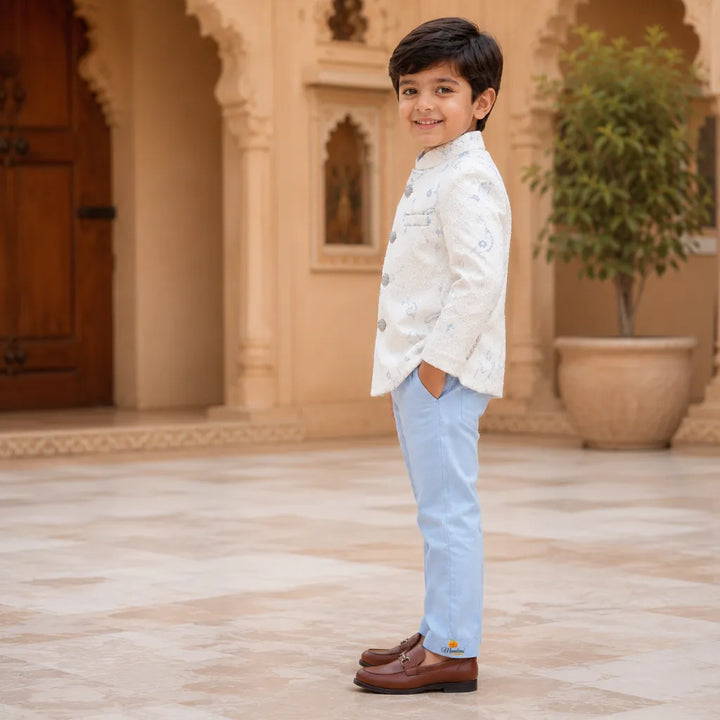 Cream Jodhpuri Suit for Boys