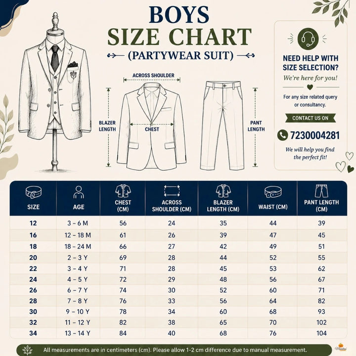 Boys Dark Brown Embroidered Waistcoat Shirt Trouser Set