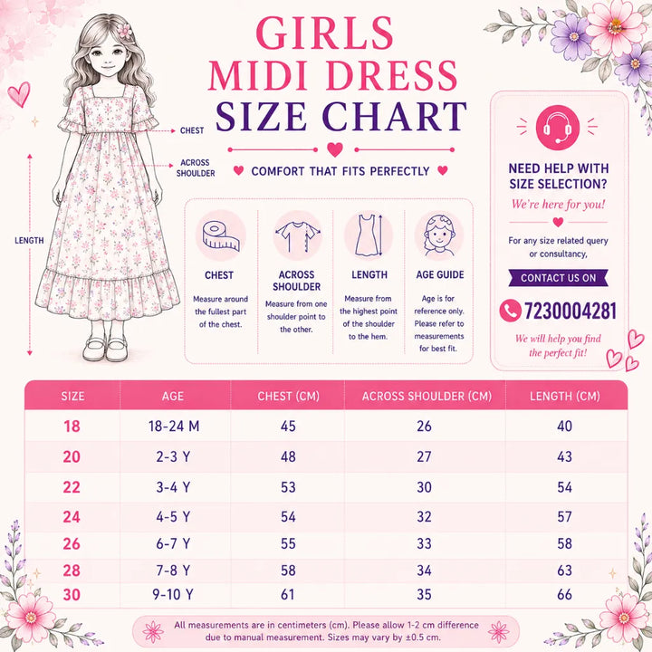 Girls Denim Butterfly Dress with Matching Sling Bag