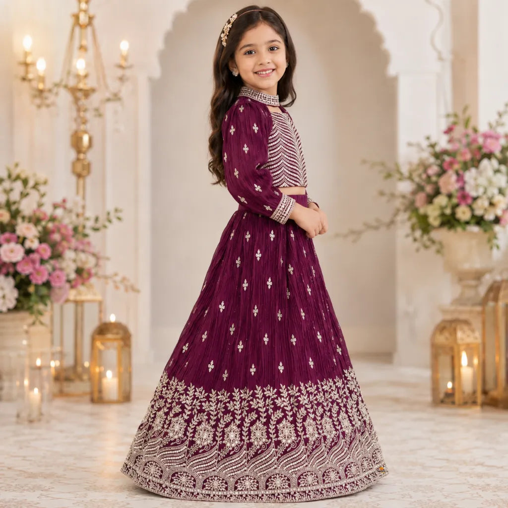 Designer Embroidered Lehenga Choli for Girls