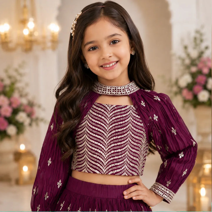 Designer Embroidered Lehenga Choli for Girls