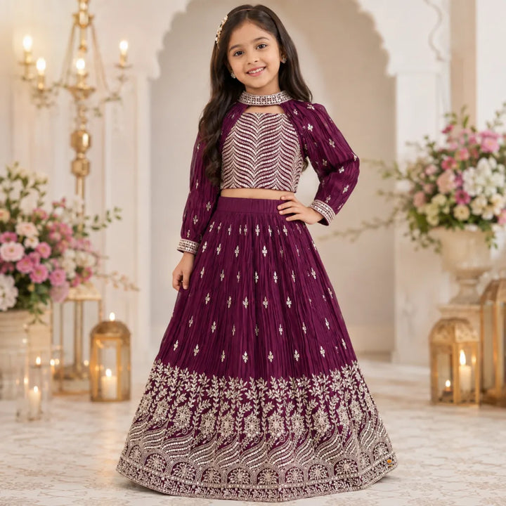 Designer Embroidered Lehenga Choli for Girls