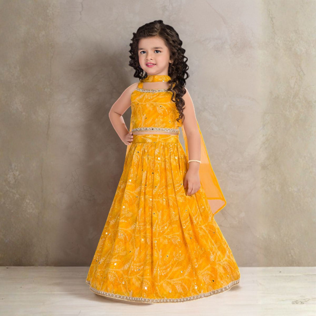 Yellow Lehenga Choli for Girls