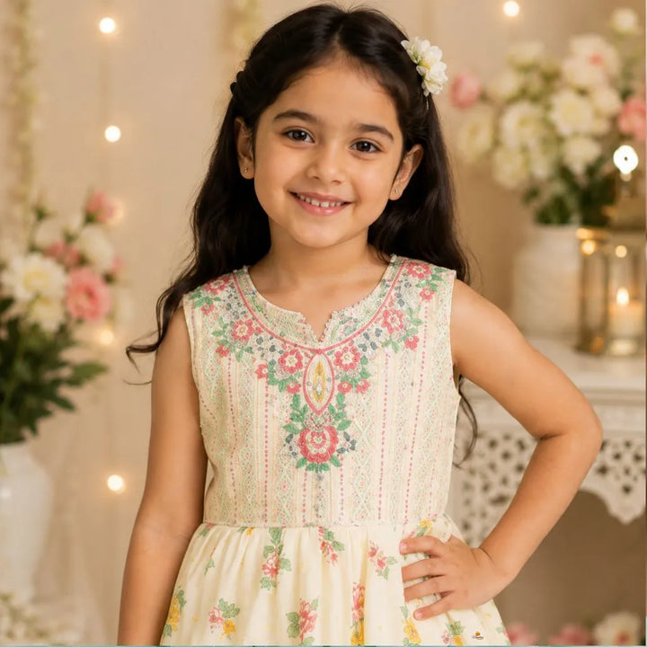 Fawn Palazzo Suit for Girls