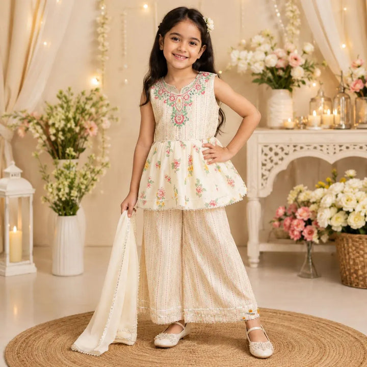 Fawn Palazzo Suit for Girls