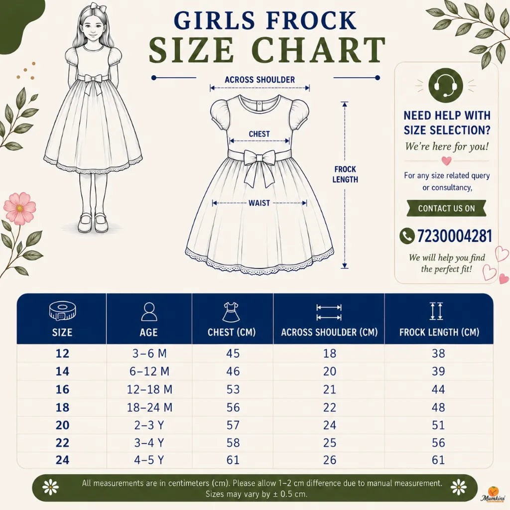 Floral Applique High-Low Frock for Girls