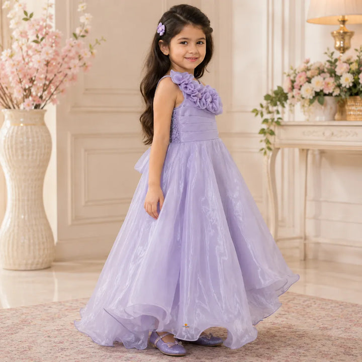 Premium Girls One Shoulder Princess Gown
