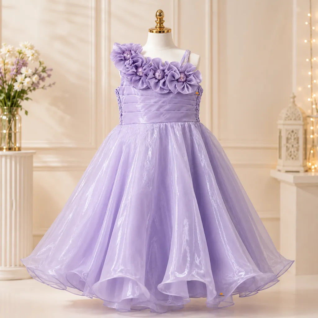 Premium Girls One Shoulder Princess Gown