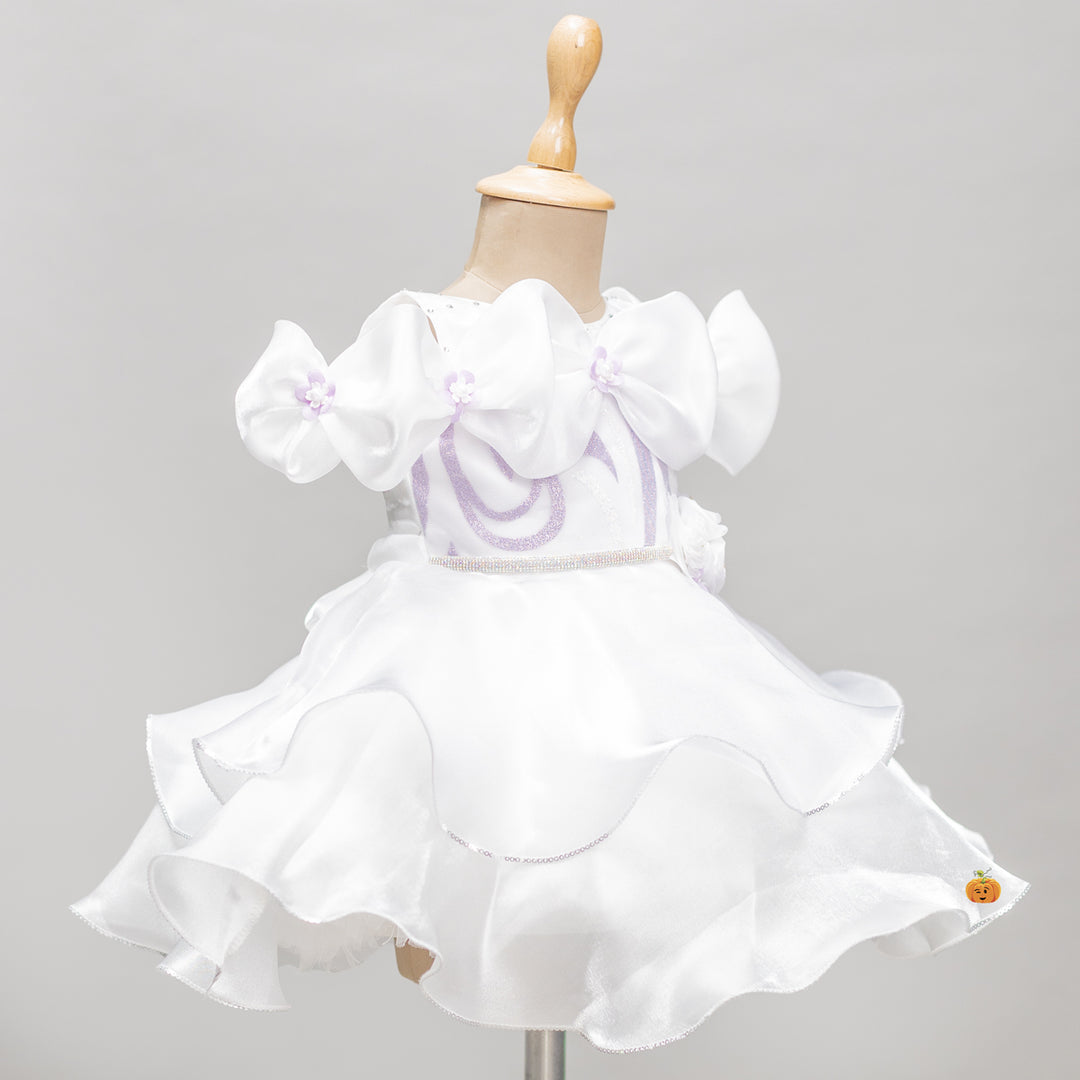 Off Shoulder Layered Frock for Girls