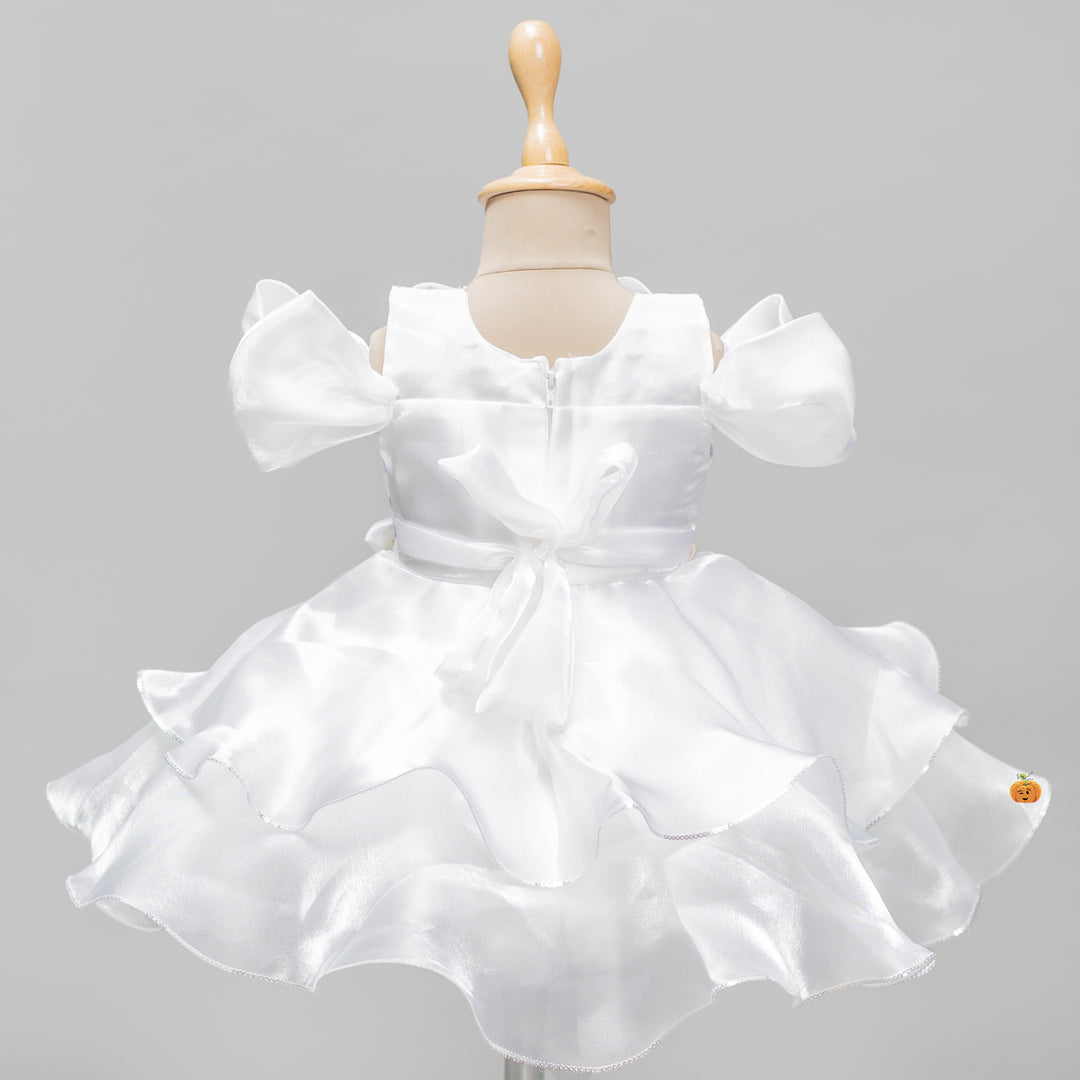 Off Shoulder Layered Frock for Girls