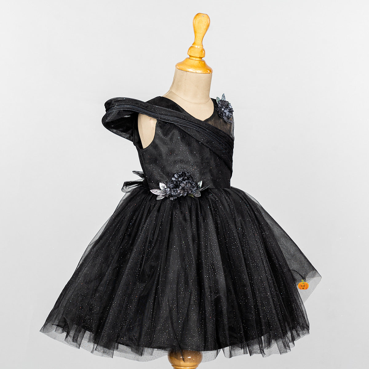 Black net frock for baby girl top