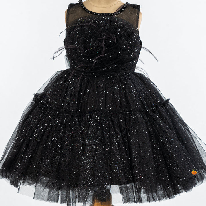 Glittery Frock for Girls Close Up 