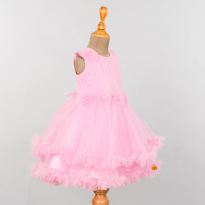 Glittery Frill Frock for Girls Side 