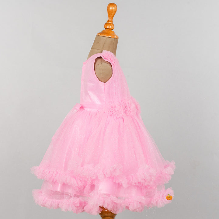 Glittery Frill Frock for Girls Side 