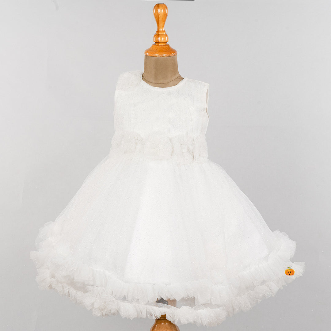 Glittery Frill Frock for Girls Front