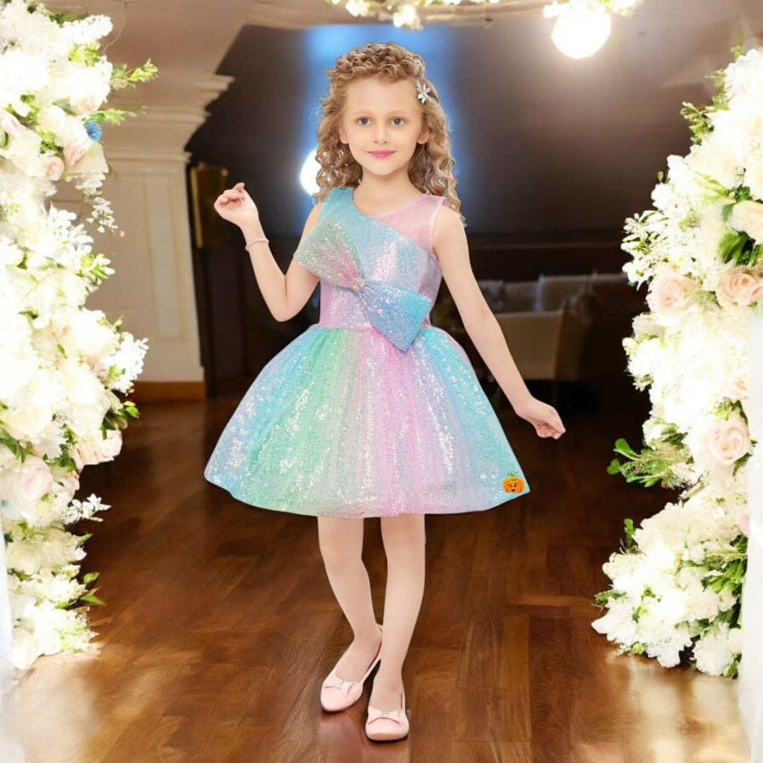 Sequin Bow Frock for Girls