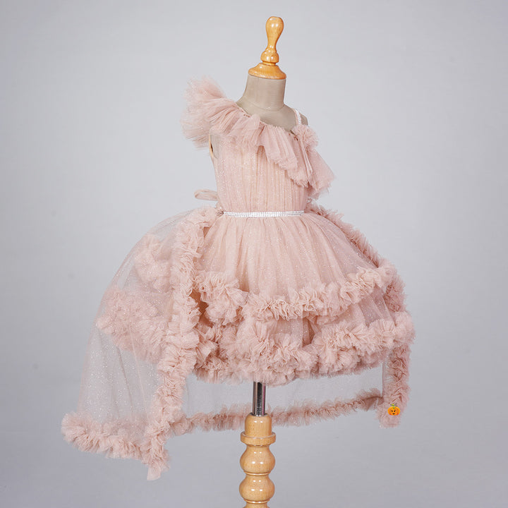 High Low Pattern Frill Frock for Girls Side 