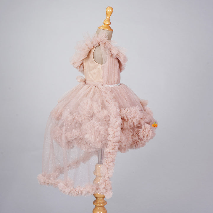 High Low Pattern Frill Frock for Girls Side 