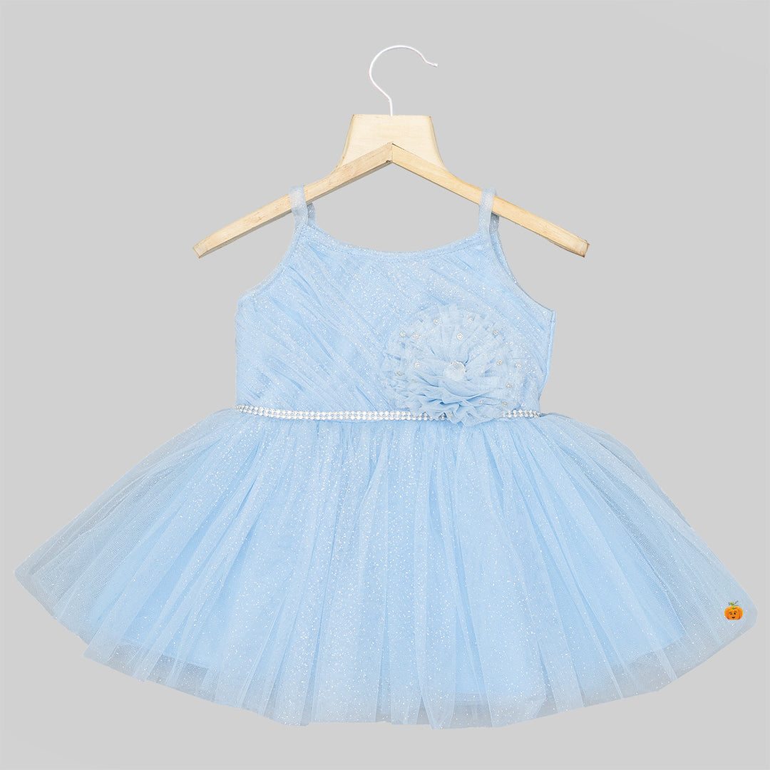 Baby Frock with Hairband and Shoes Front 