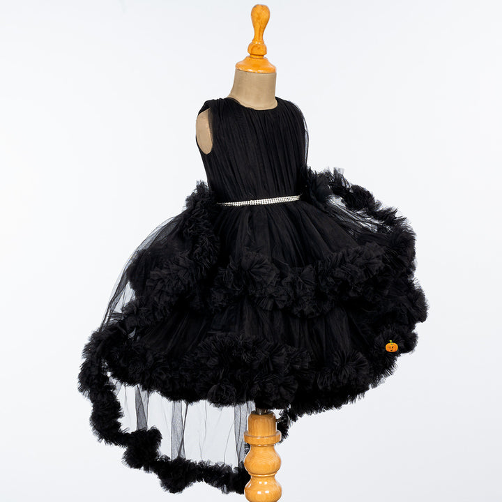 High Low Pattern Frill Frock for Girls Side 
