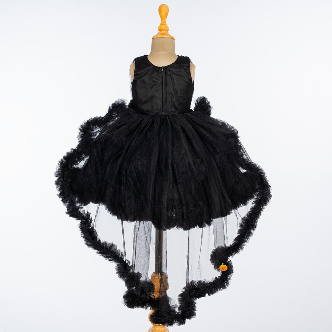 High Low Pattern Frill Frock for Girls Back 