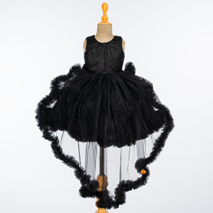 High Low Pattern Frill Frock for Girls Back 