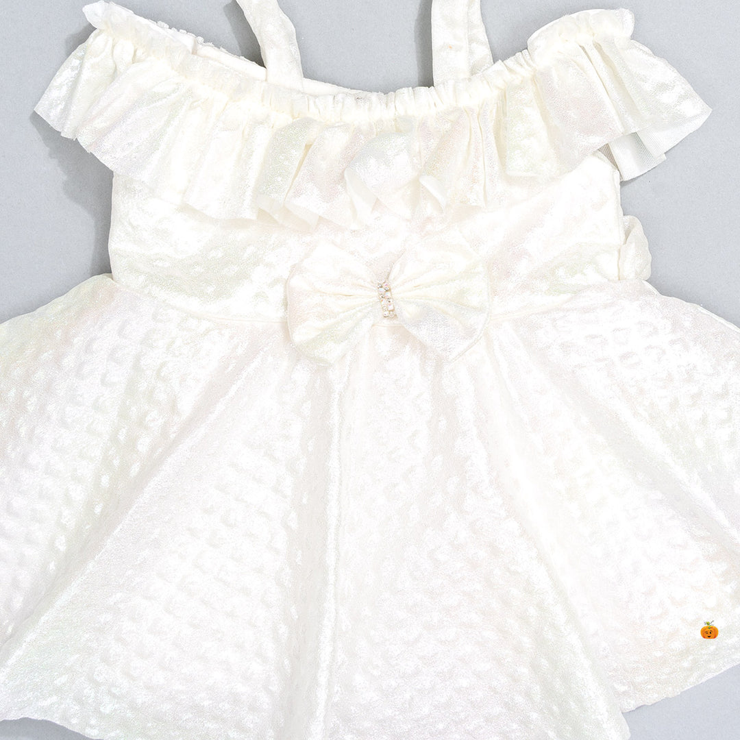 Off Shoulder Frock for Girls Close Up