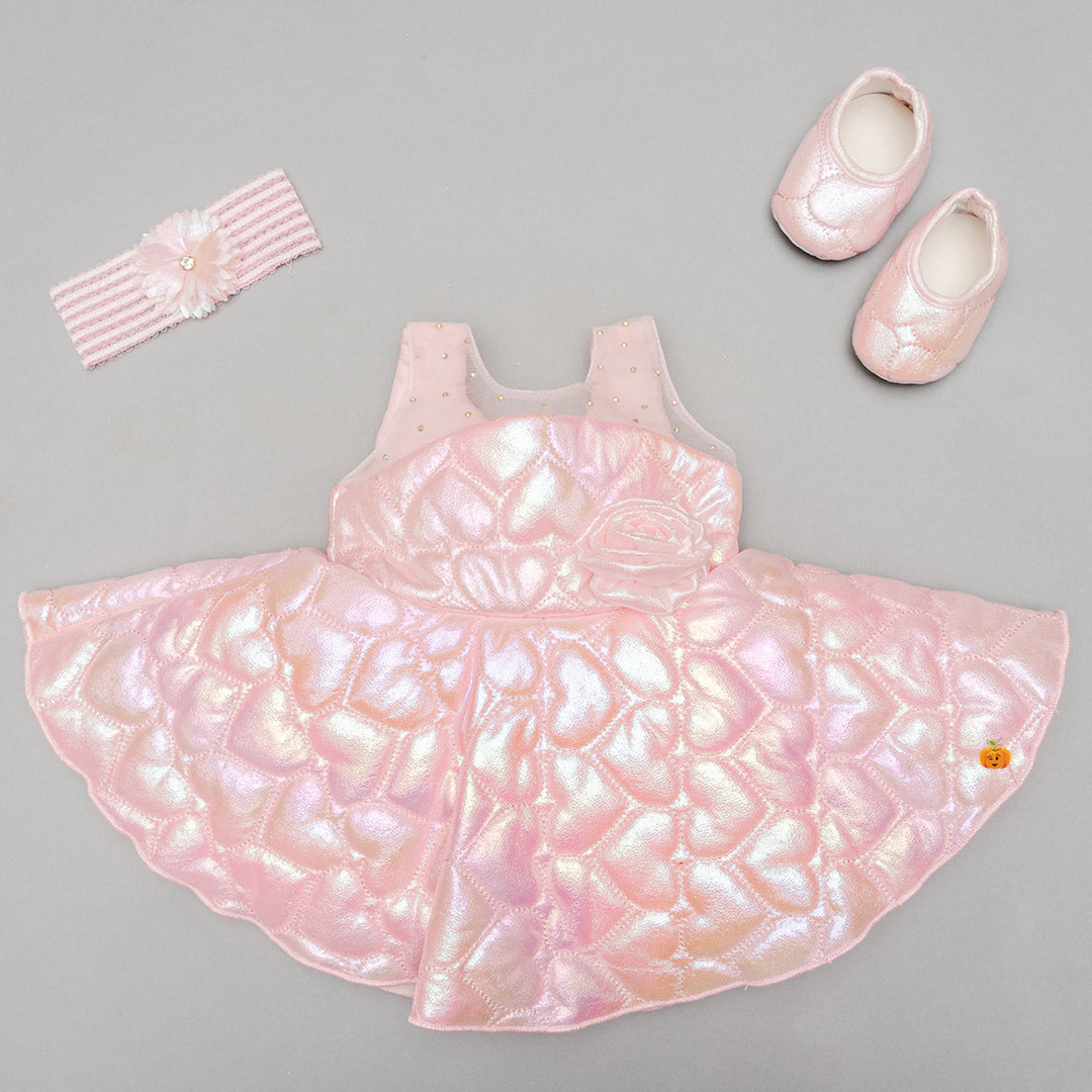 Frock for Baby Girl with Shoes Front 
