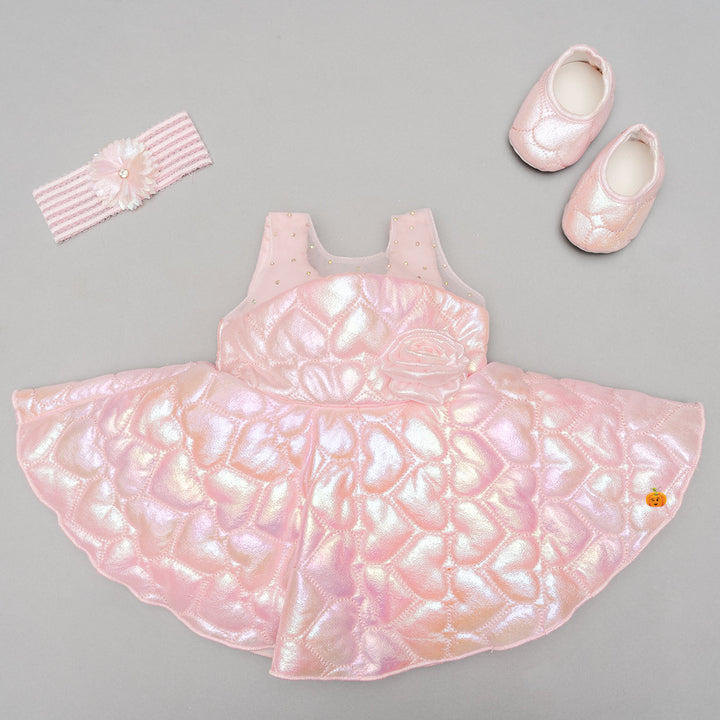 Frock for Baby Girl with Shoes Front 