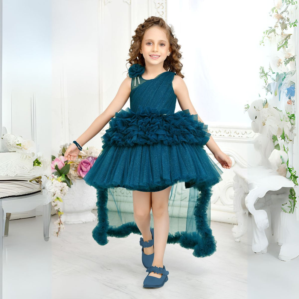 High Low Net Girls Frock