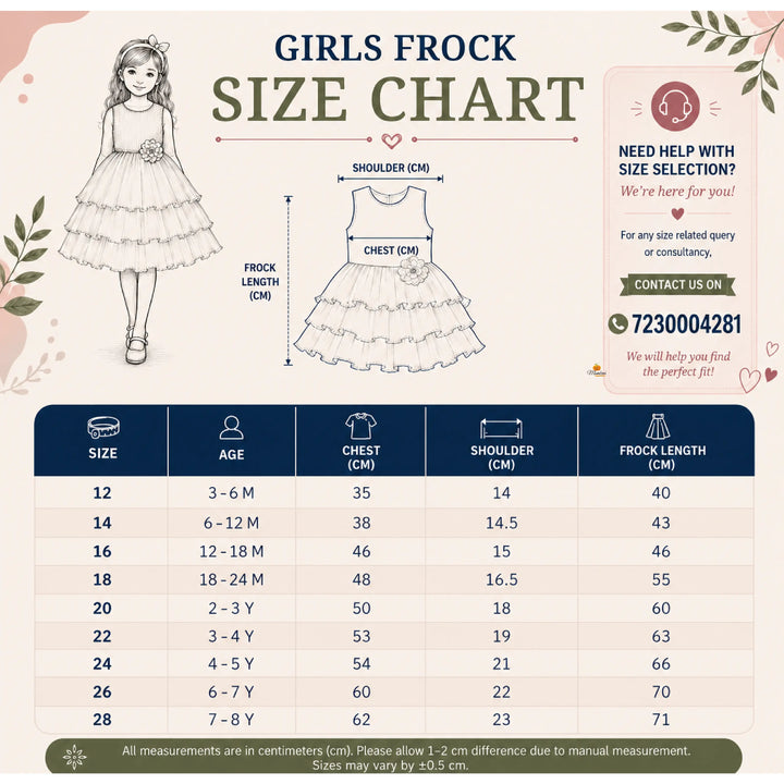 Pink Party Wear Frock for Girls