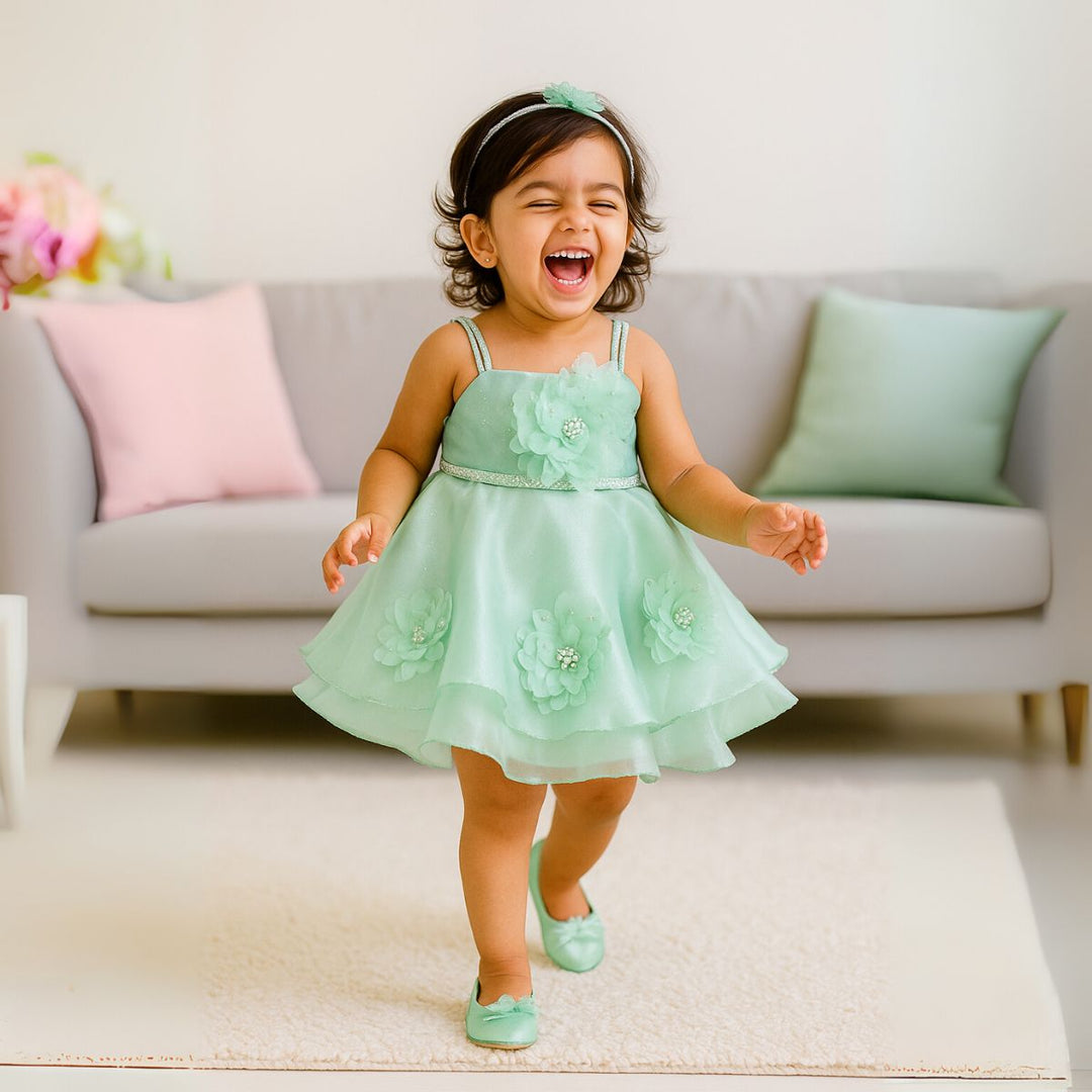 Floral Party Wear Frock for Girls