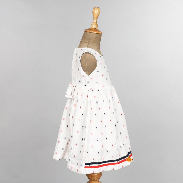 White Cotton Frock for Girls