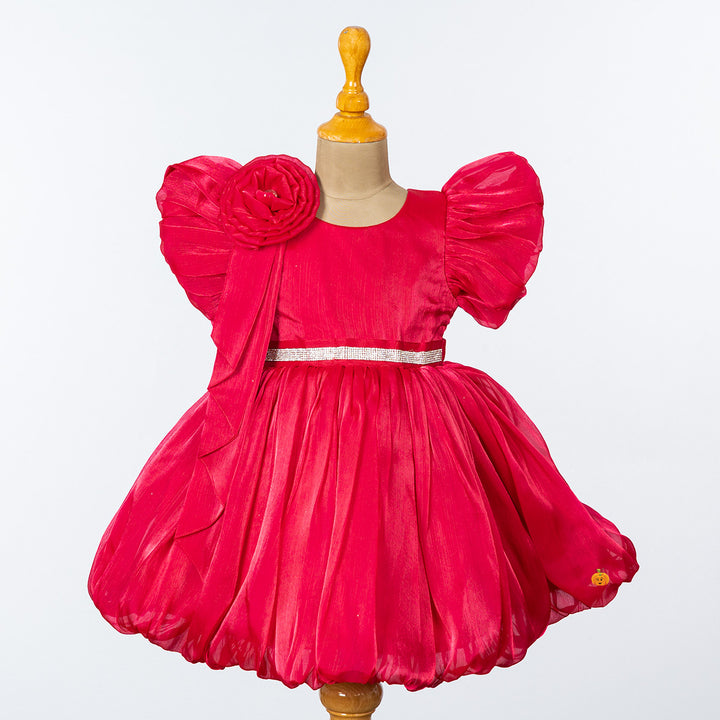 Rani & Black Puffy Girls Frock Front 
