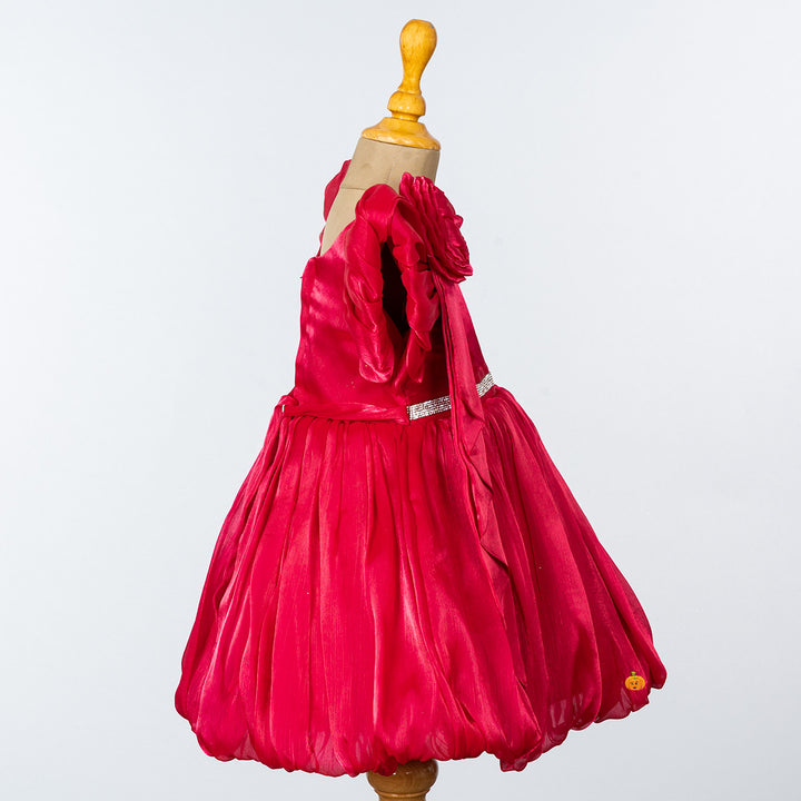 Rani & Black Puffy Girls Frock Side 