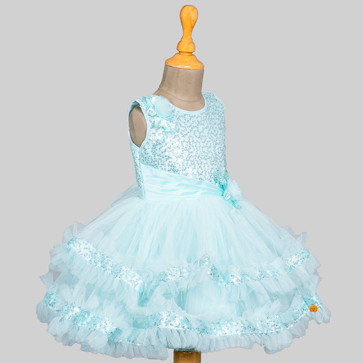 Sequin Pattern Frock for Girls Side 