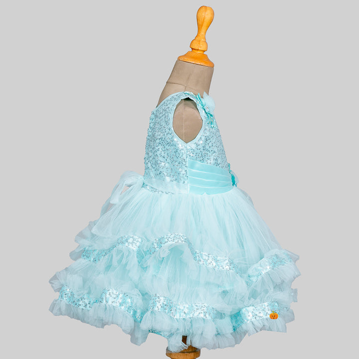 Sequin Pattern Frock for Girls Side 