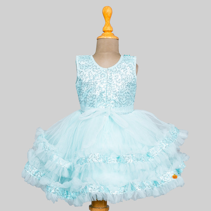 Sequin Pattern Frock for Girls Back 