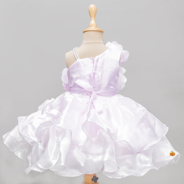 Purple Floral Girls Frock 