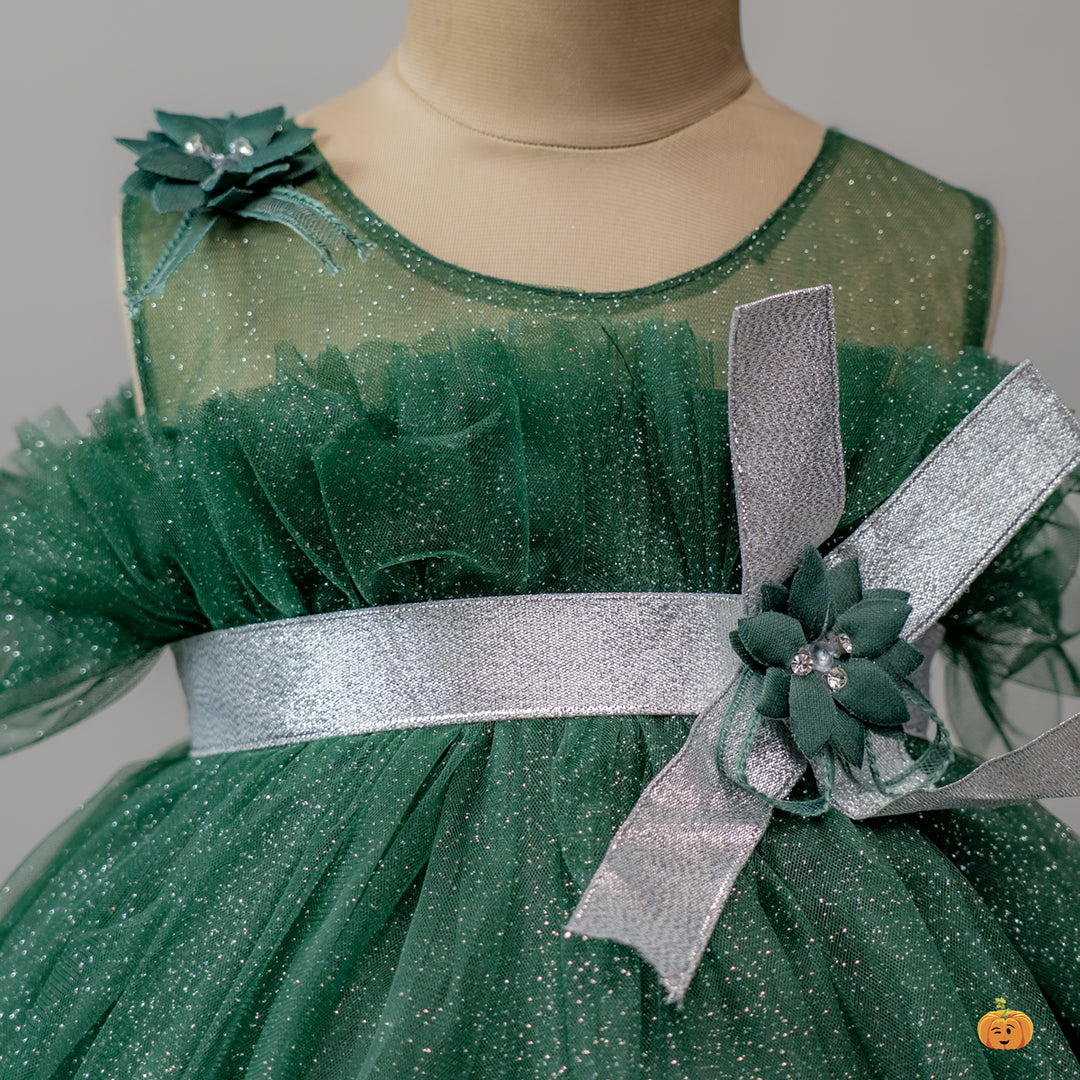 Layered High Low Pattern Frock for Girls