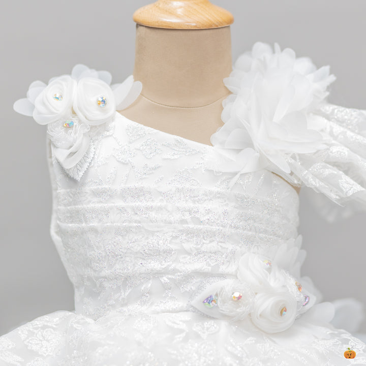 White Frill Girls Frock