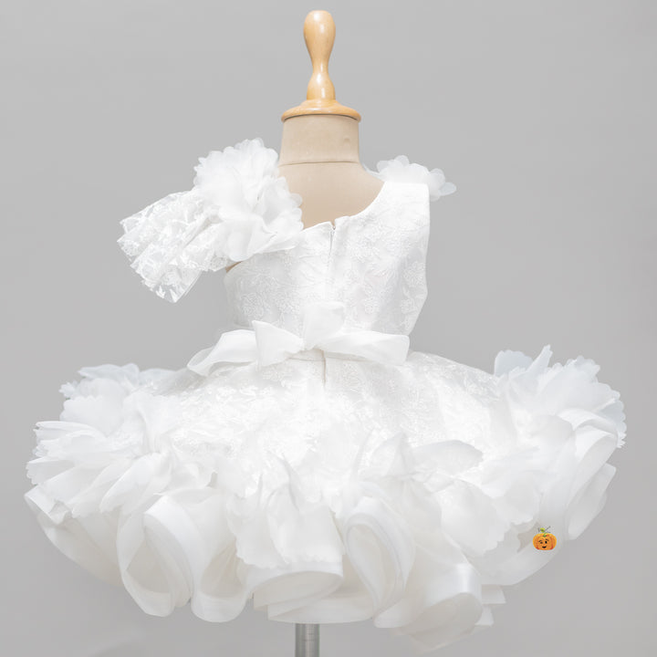 White Frill Girls Frock