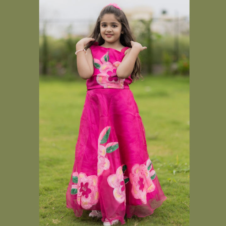 Floral Printed Girls Lehenga Choli