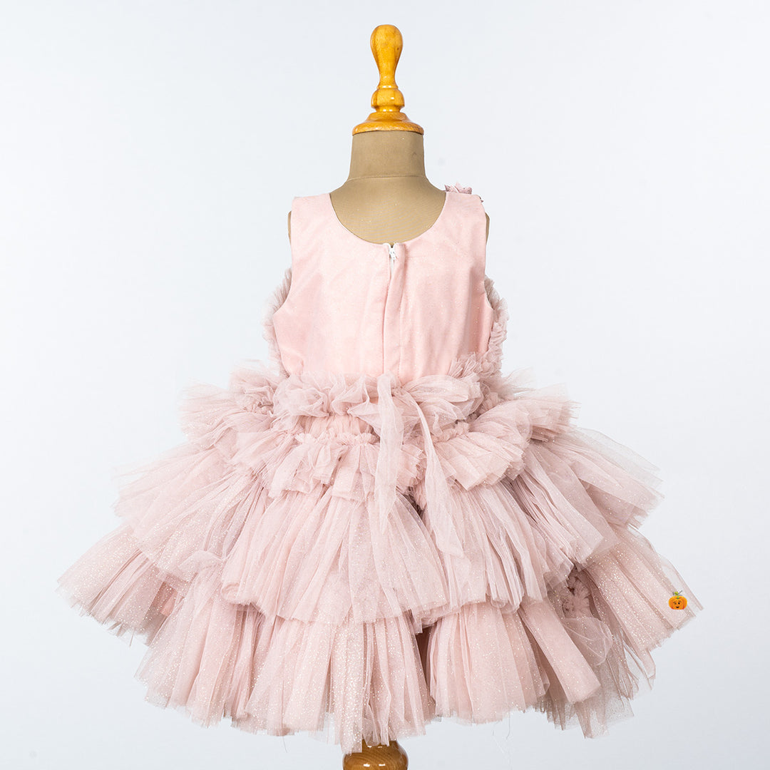 Onion Layered Frill Frock for Girls Back 