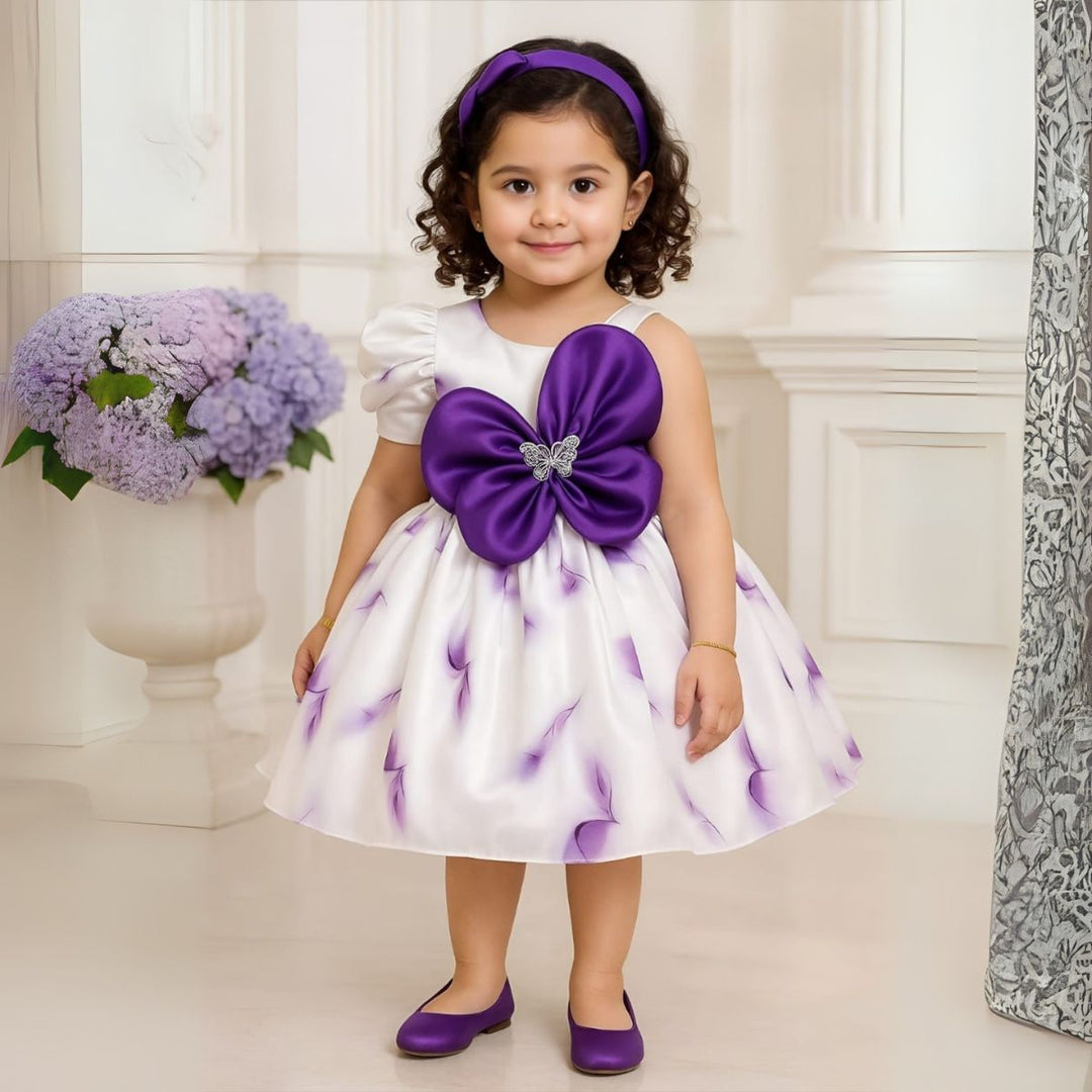 Puffy Sleeve Floral Girls Frock