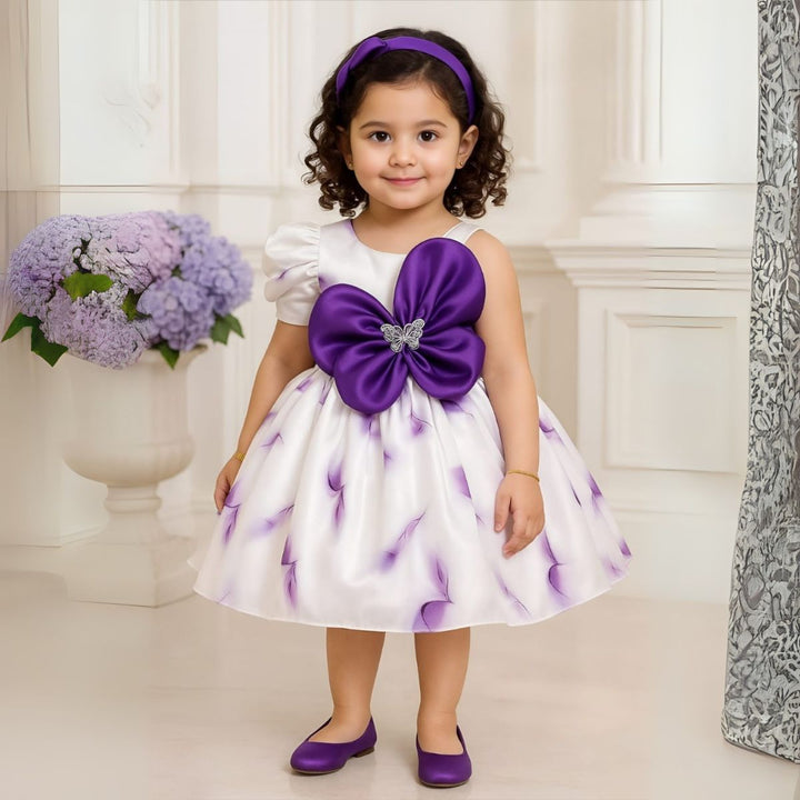 Puffy Sleeve Floral Girls Frock