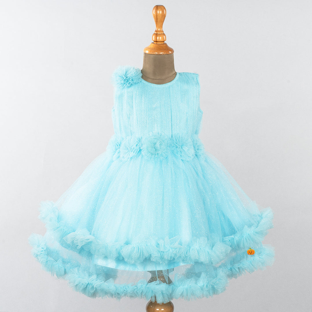 Glittery Frill Frock for Girls Front 
